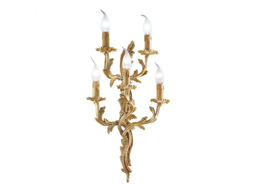 French Gold wall light | Foglia 3000/a5 by Possoni Illuminazione