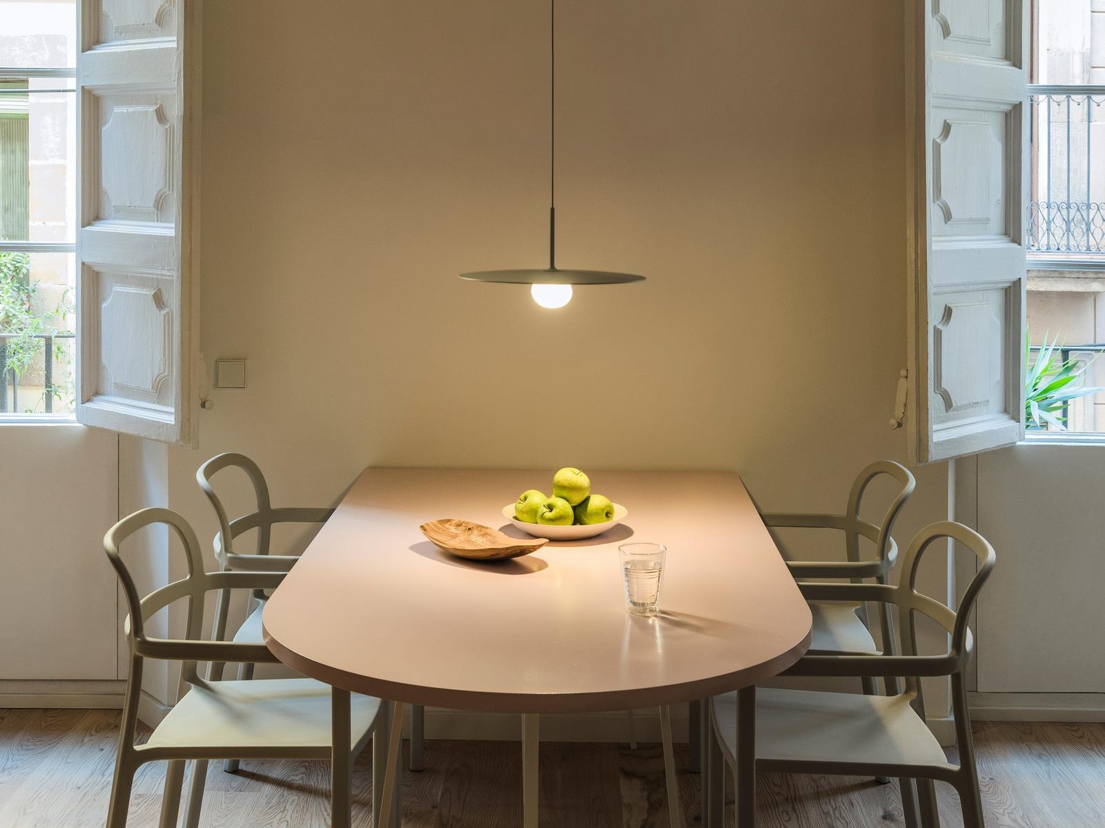 LED direct light glass and steel pendant lamp | Tempo 5770_5776 by Vibia