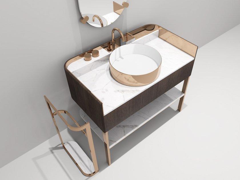 Single marble console sink | Kobol by Visionnair
