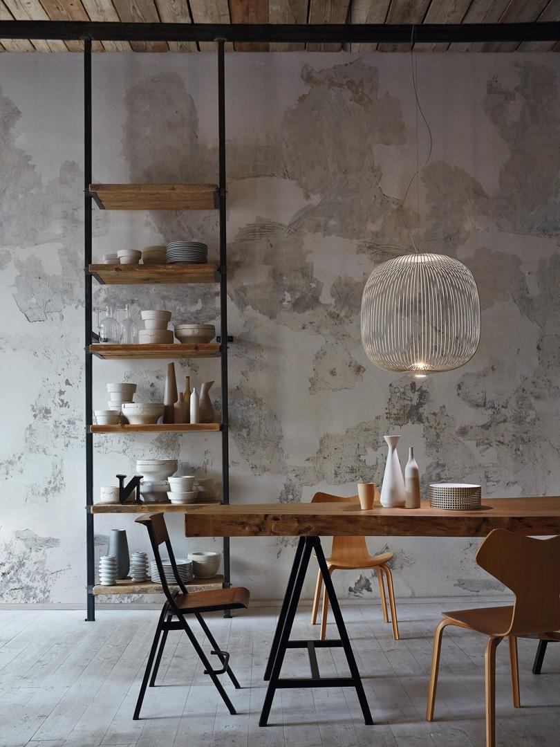 Metal pendant lamp | Spokes by Foscarini