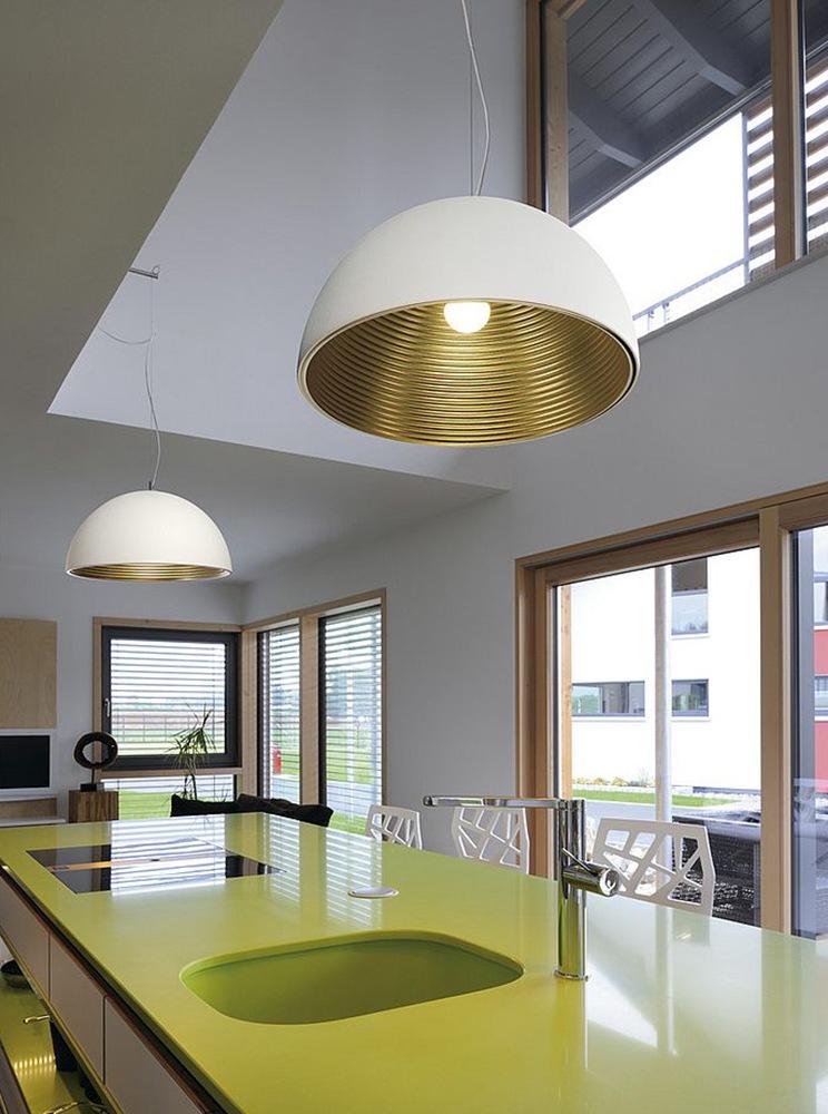 Plastic pendant lamp with dimmer in a contemporary style | Forchini by SLV