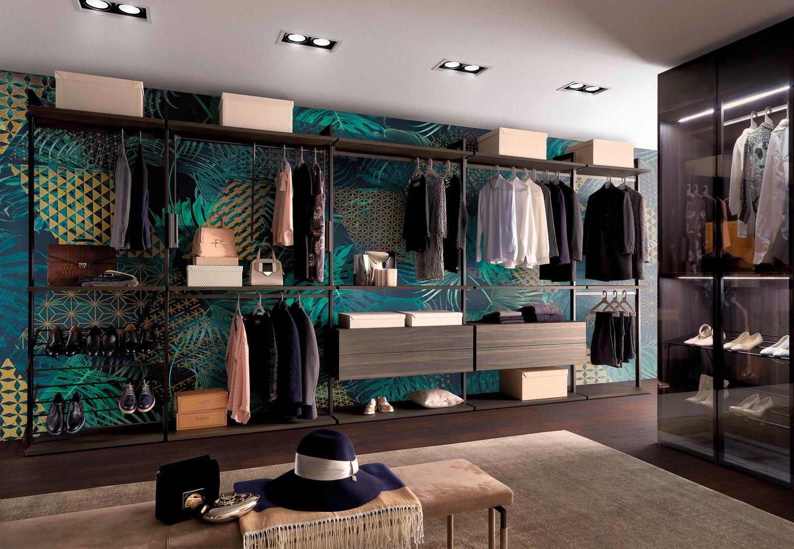 Sectional wooden walk-in wardrobe | Loft by Olivieri