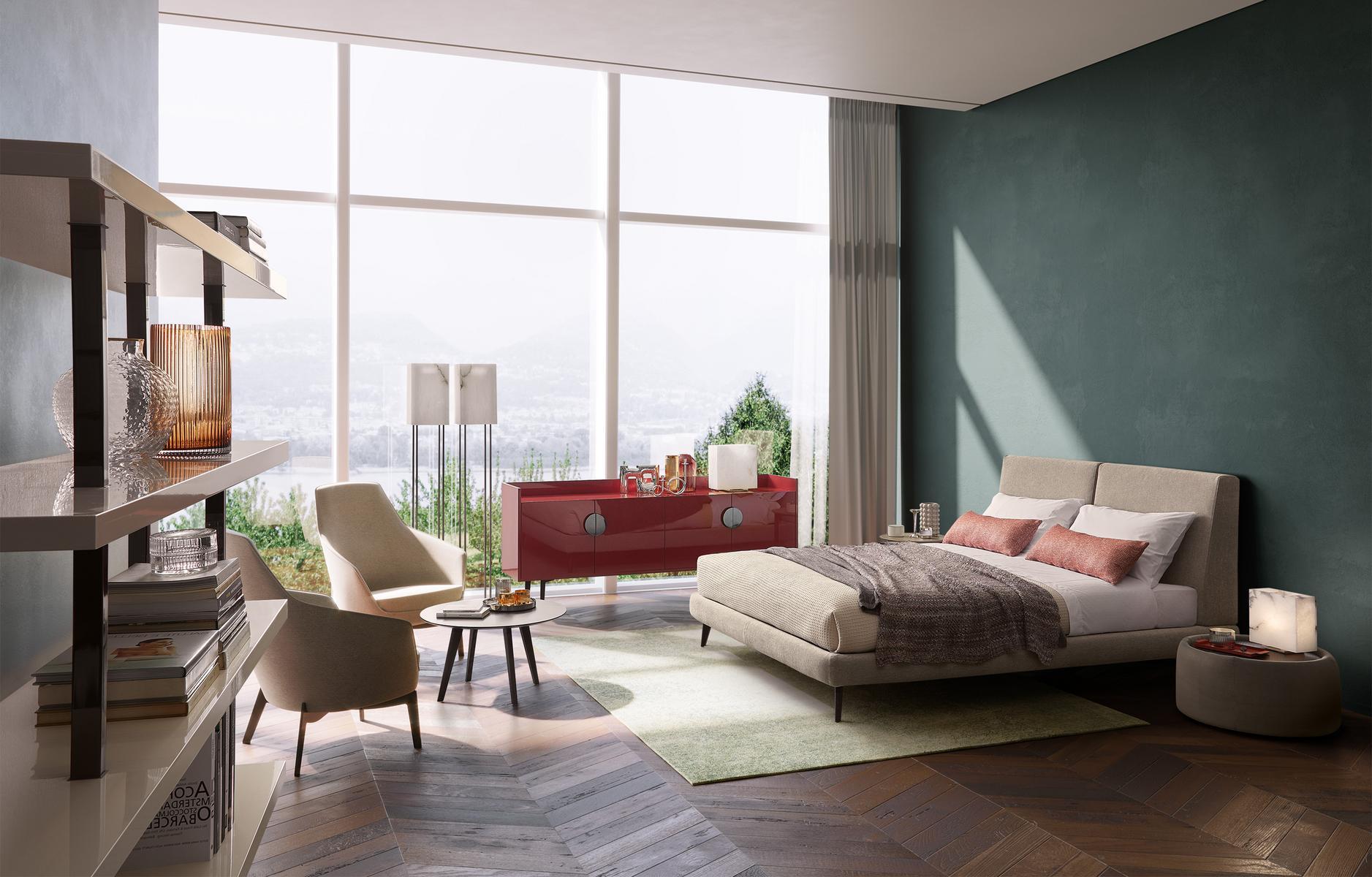 High-back armchair with armrests | Corinna by Dema