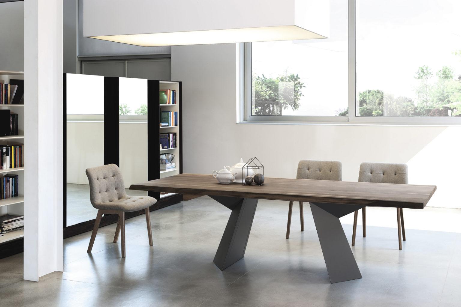 Rectangular tempered glass table | Fiandre by Bontempi