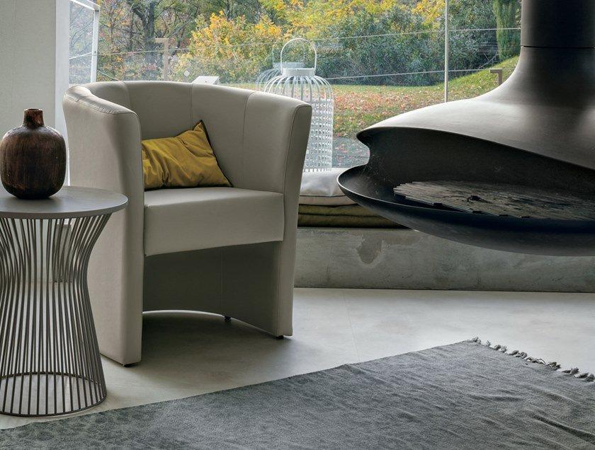 Leather easy chair | Linda by Tomasella