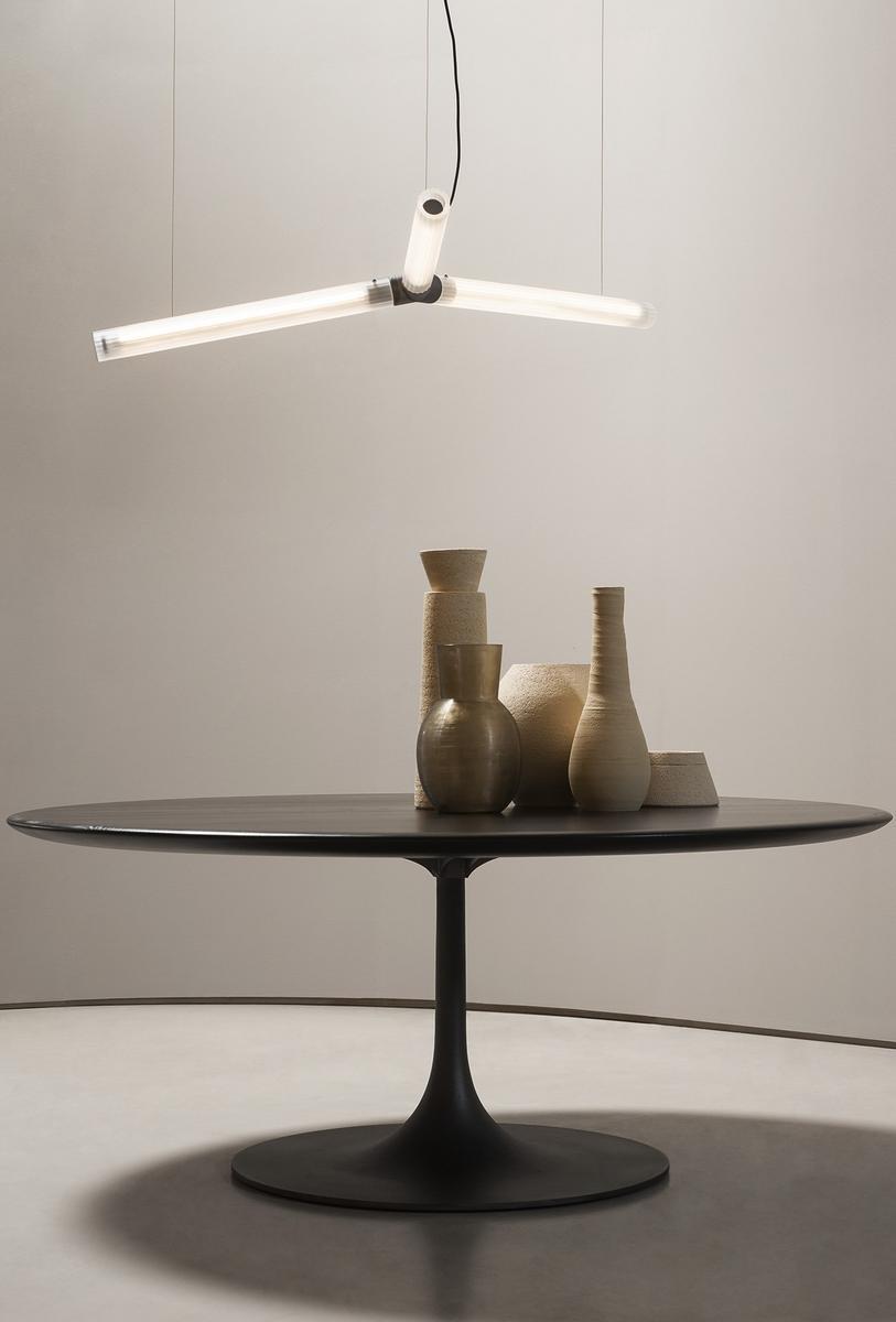 Round solid wood table | Bourgeois by Baxter