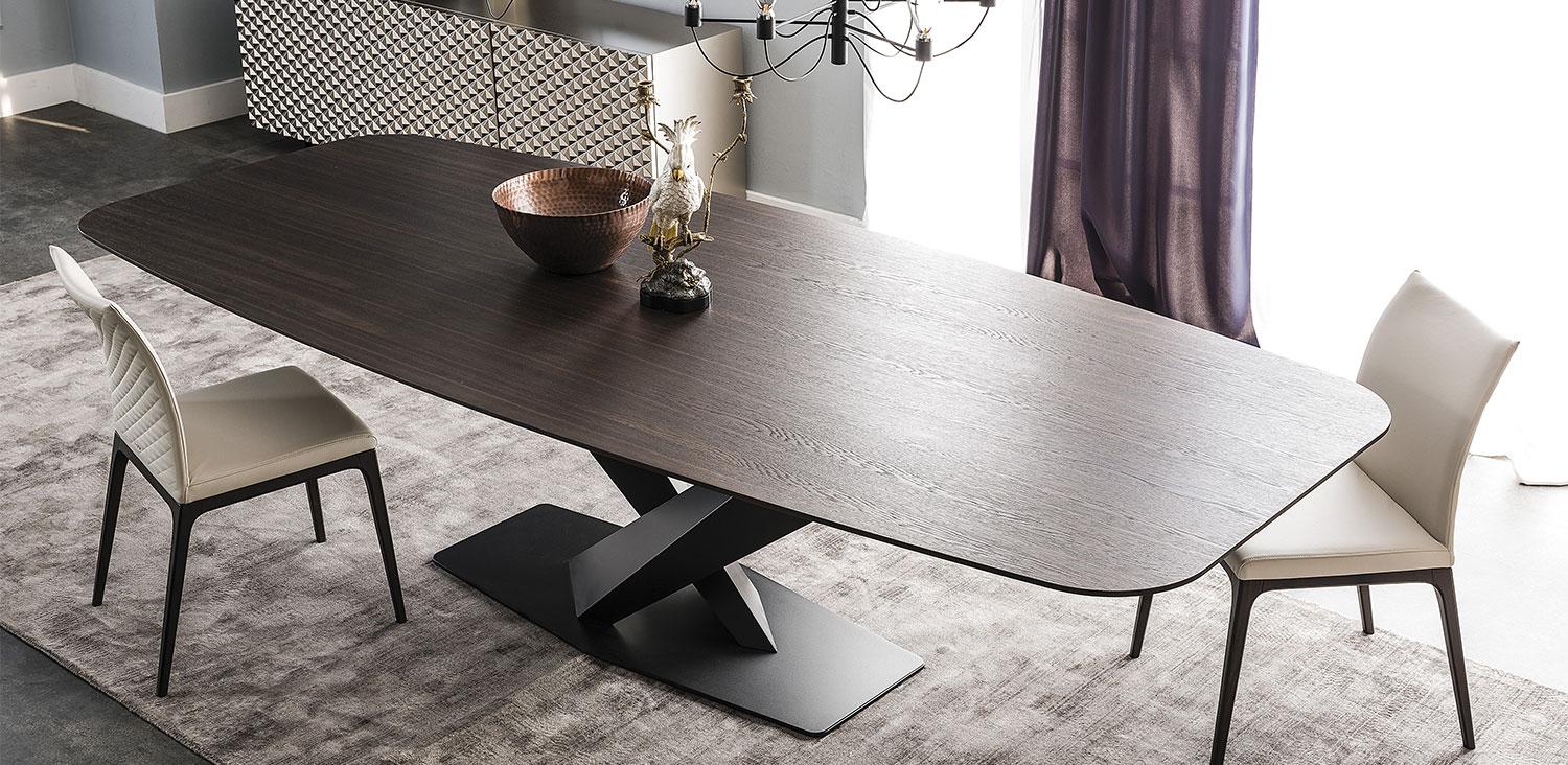 Rectangular metal table | Stratos Wood by Cattelan Italia