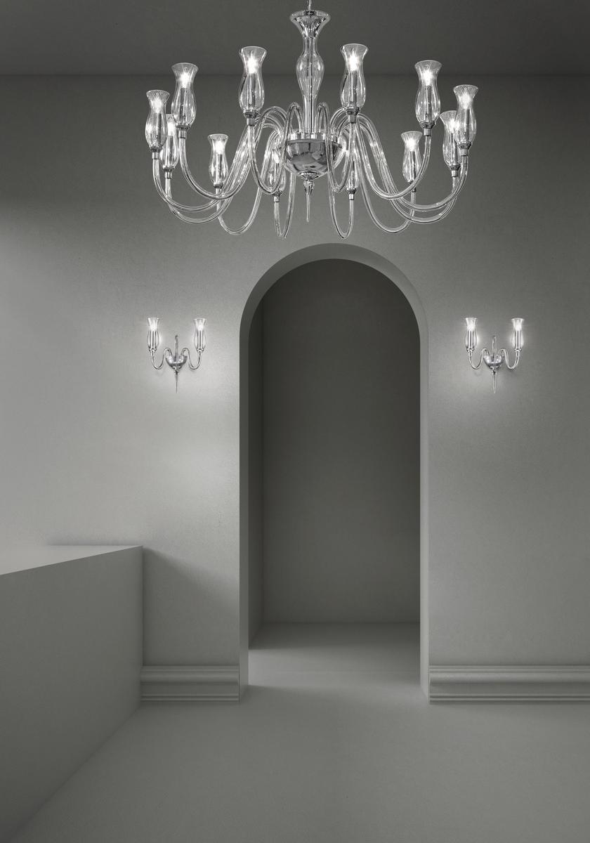 Blown glass wall lamp | Teodato by Sylcom