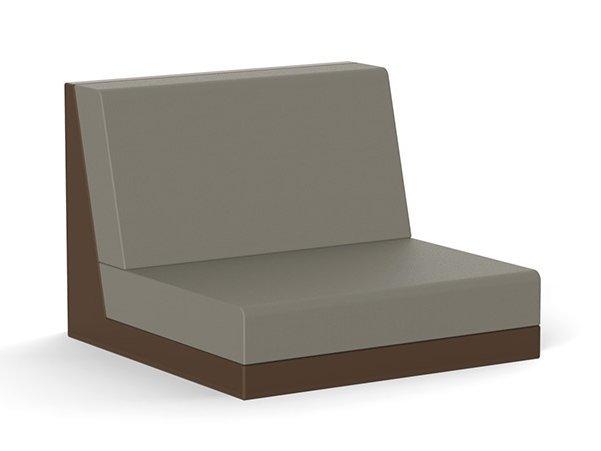 Modular woven vinyl garden armchair | Pixel by Vondom