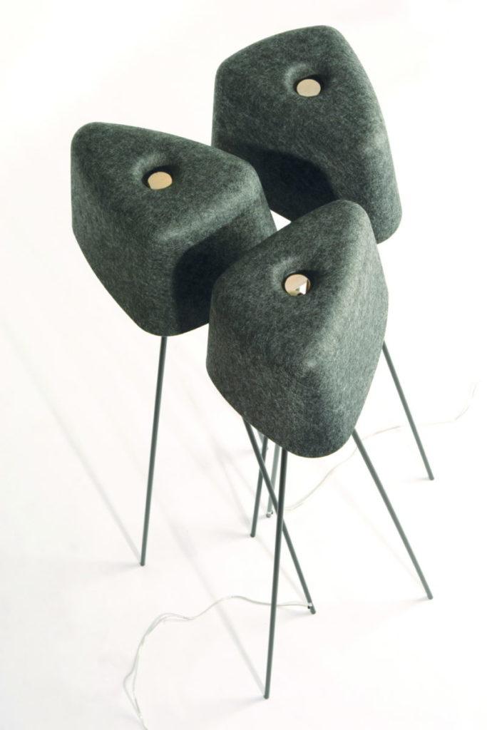 Fabric pendant lamp with dimmer in a contemporary style | Felt by Tom Dixon