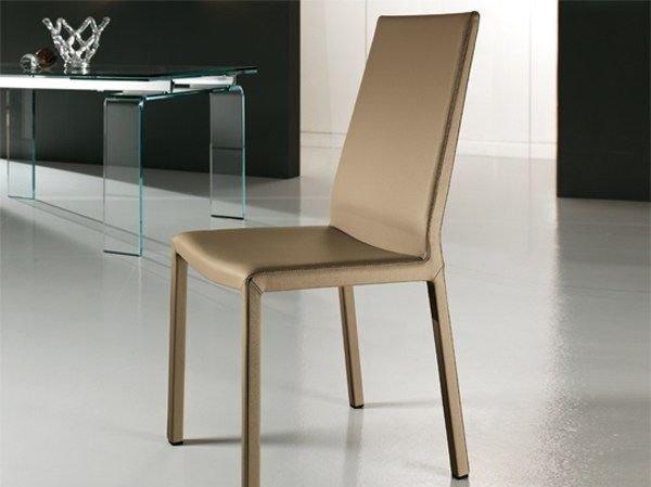 Leather chair | Eva by Riflessi