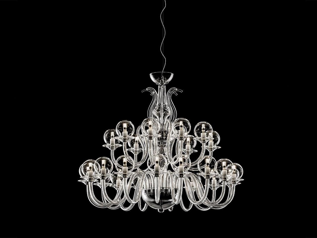 Indirect light adjustable crystal chandelier | Vivaldi by Italamp