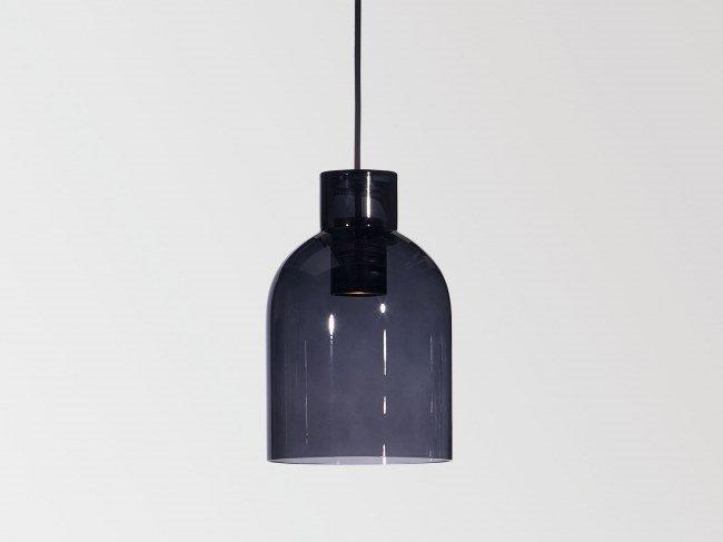 LED blown glass pendant lamp | Mantello Glass Led by Delta light