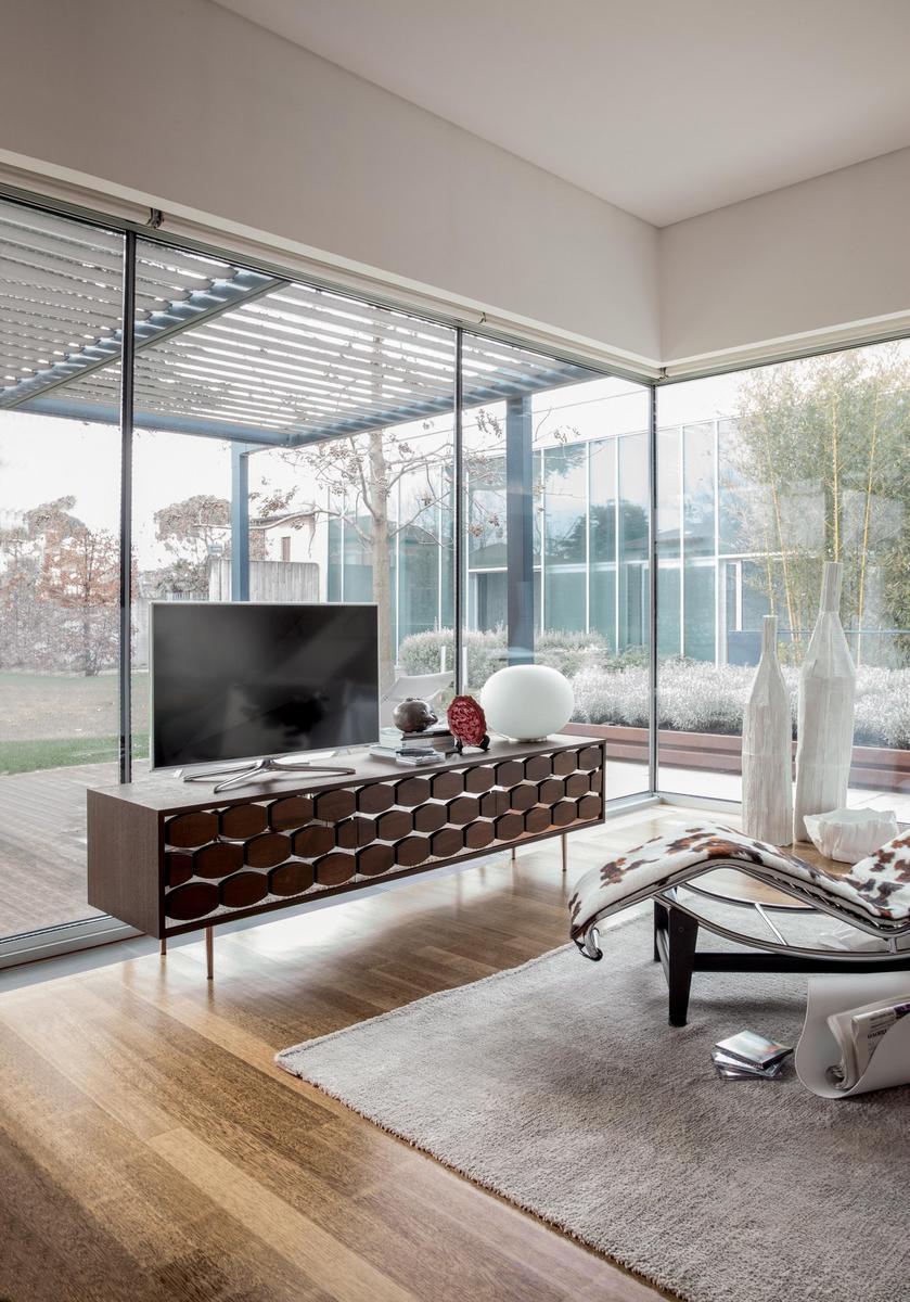 Wood veneer TV cabinet / sideboard | Honey by Tonin Casa