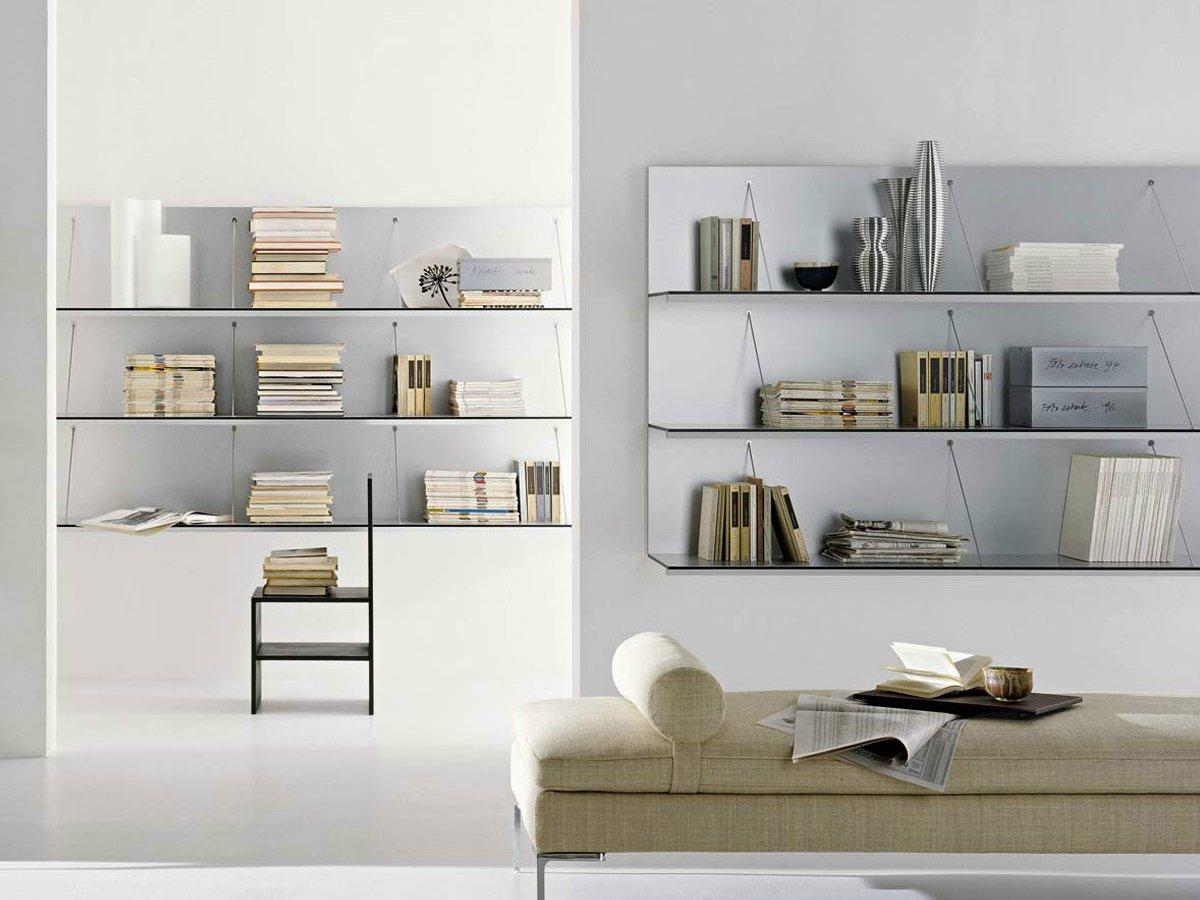 Wall-mounted sectional floating bookcase | Pab by B&B Italia