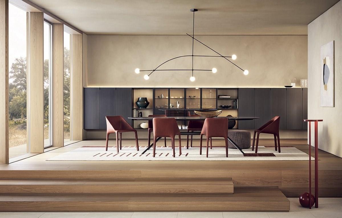 Leather chair | Manta by Poliform