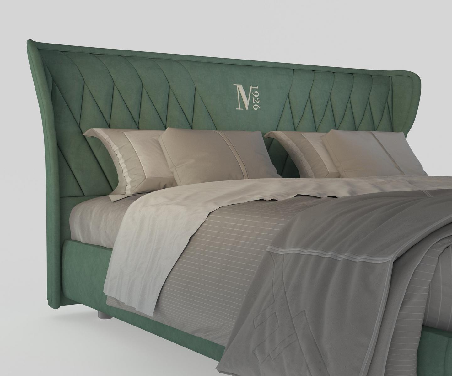 Fabric bed with upholstered headboard | Fedro by Mantellassi 1926