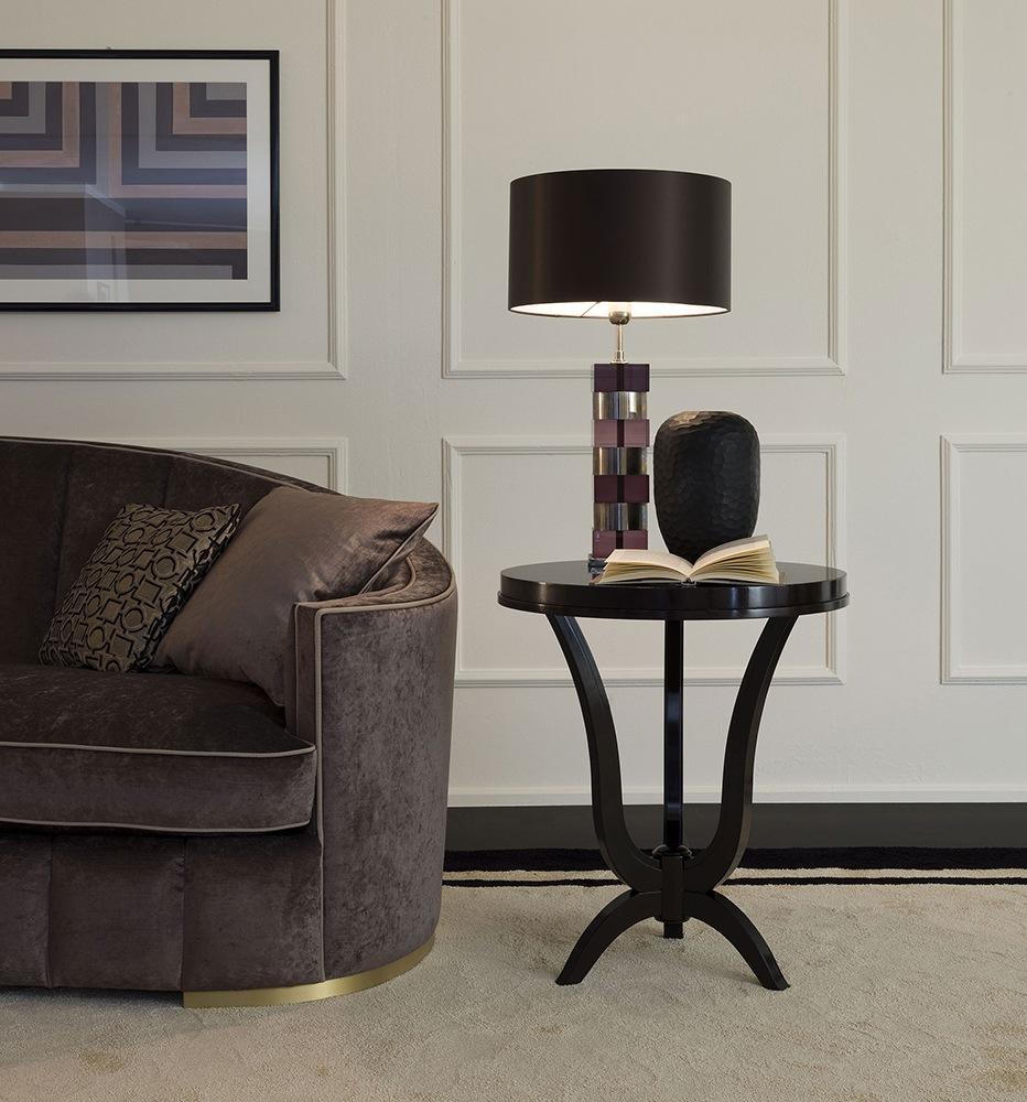 Round wood coffee table | Tulipano by Galimberti Nino