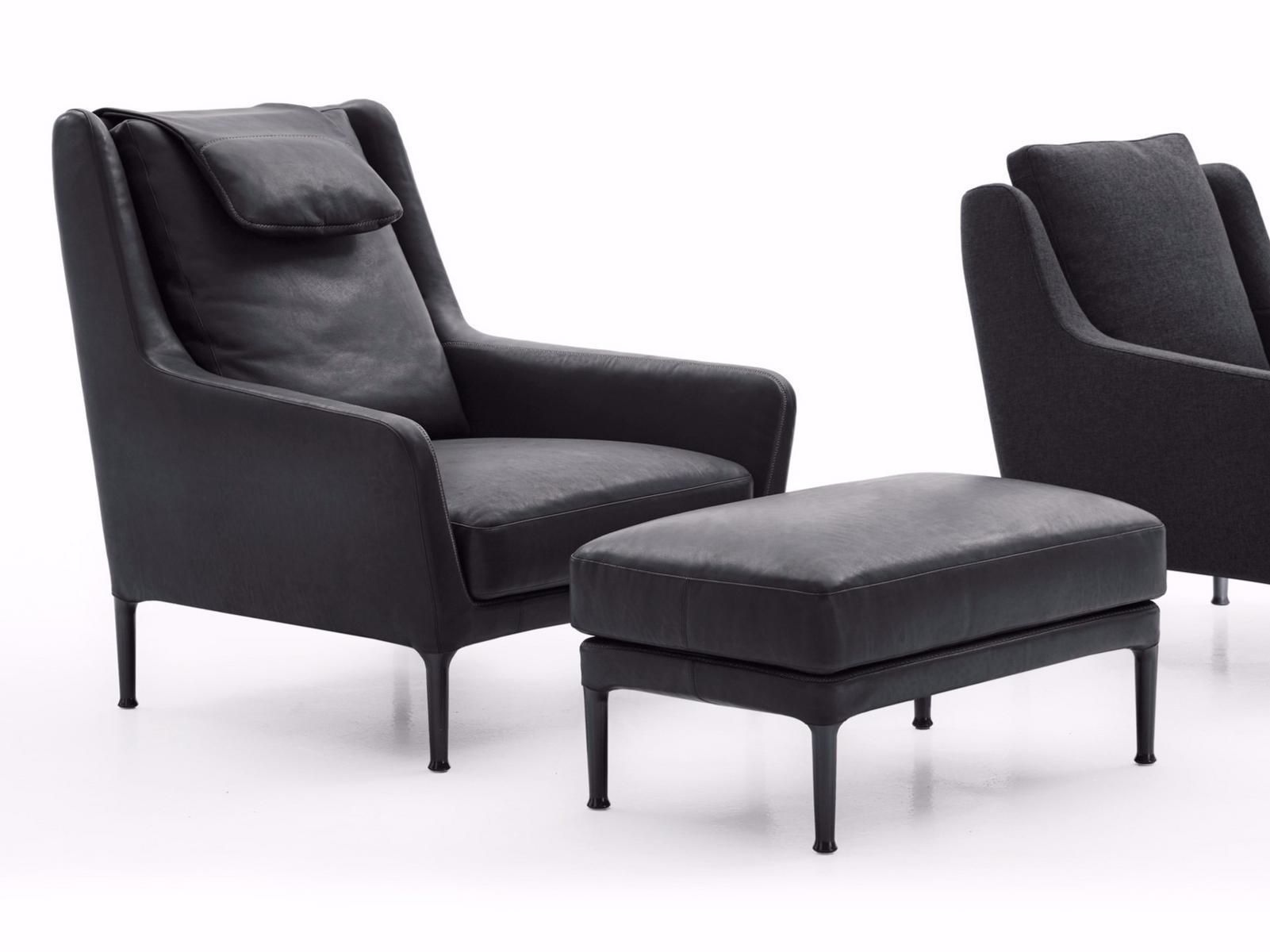 Upholstered armchair with headrest | Édouard by B&B Italia