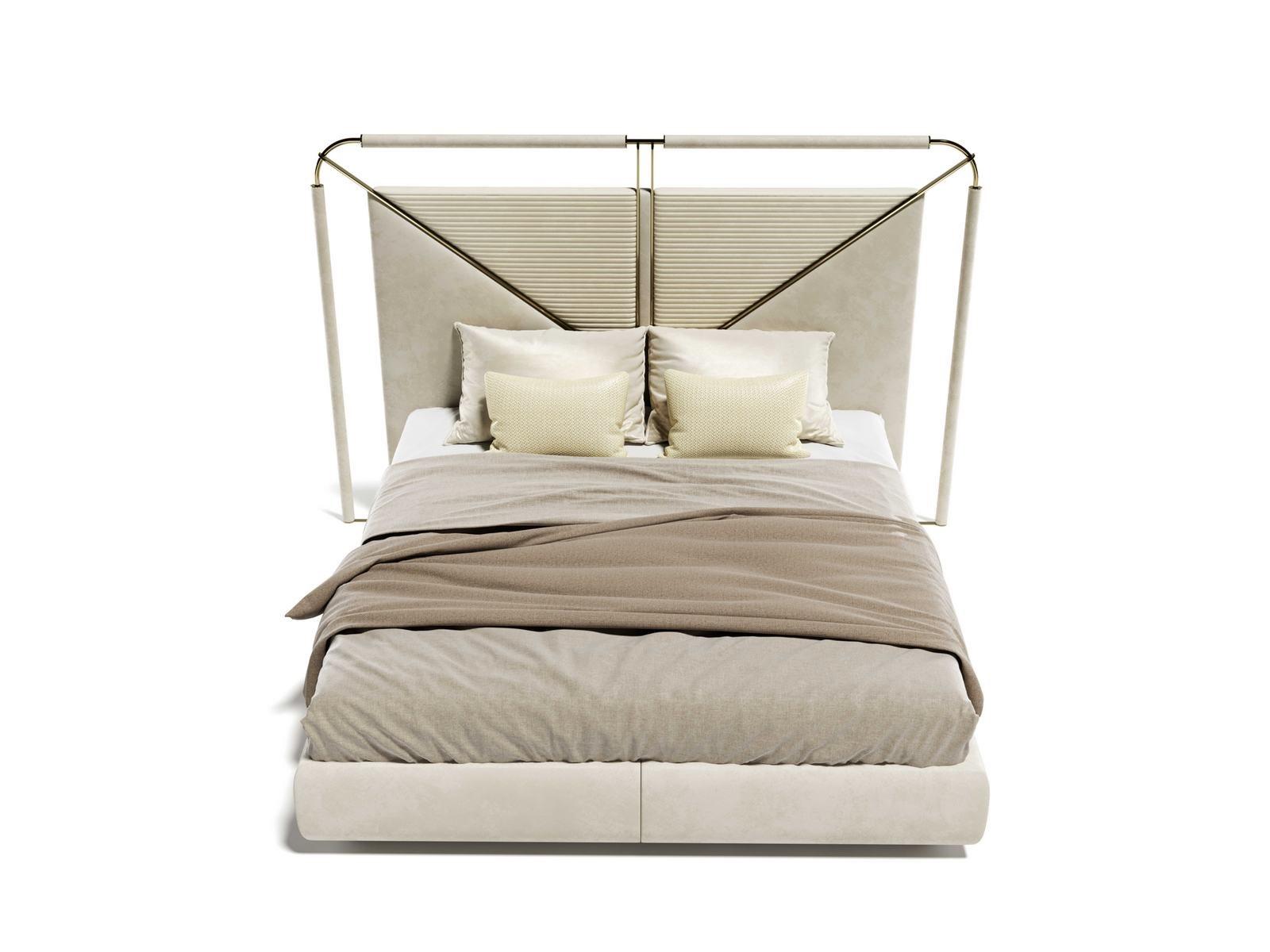Fabric bed with high headboard | Morfeo by Capital Collection