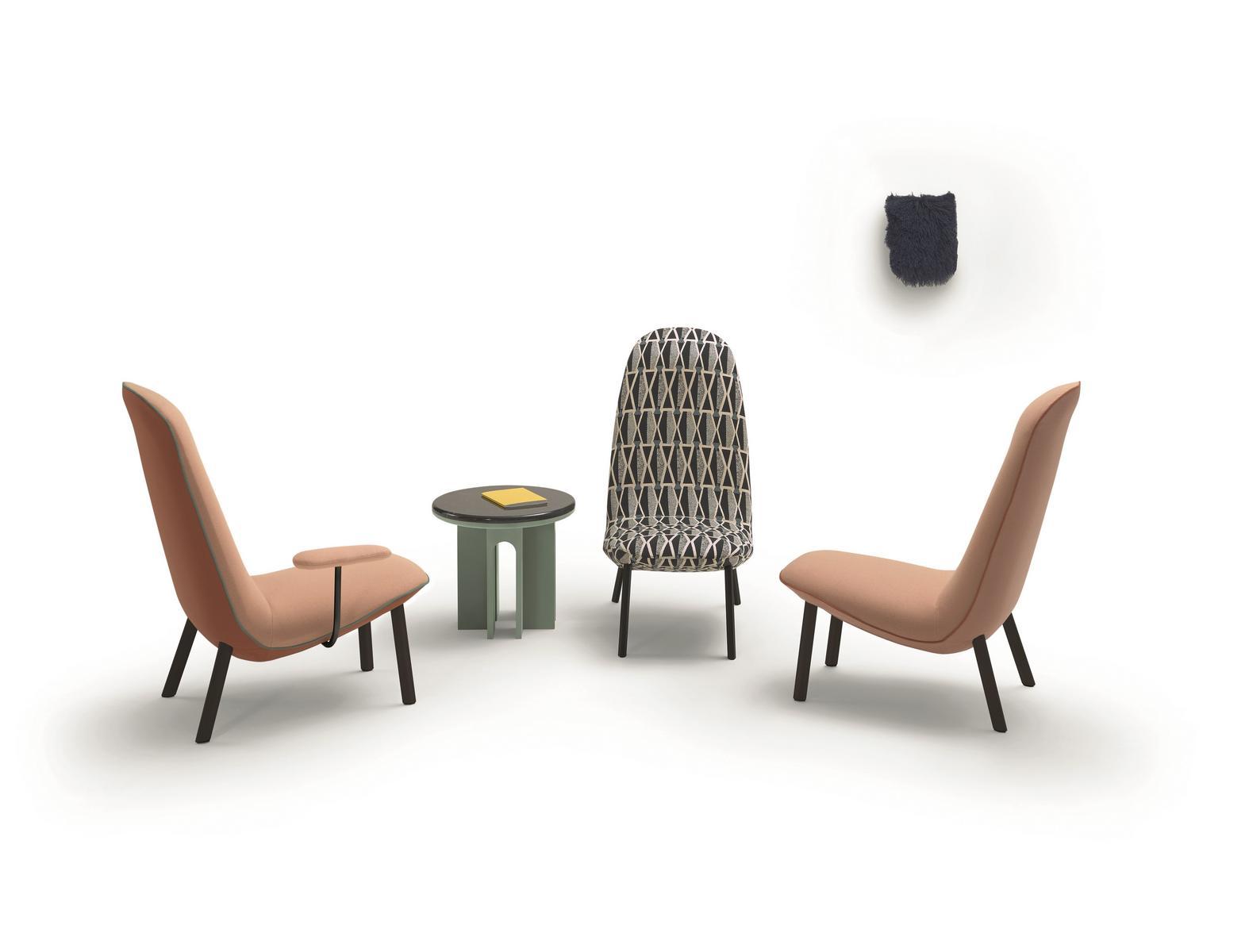 High-back fabric armchair | Leafo by Arflex