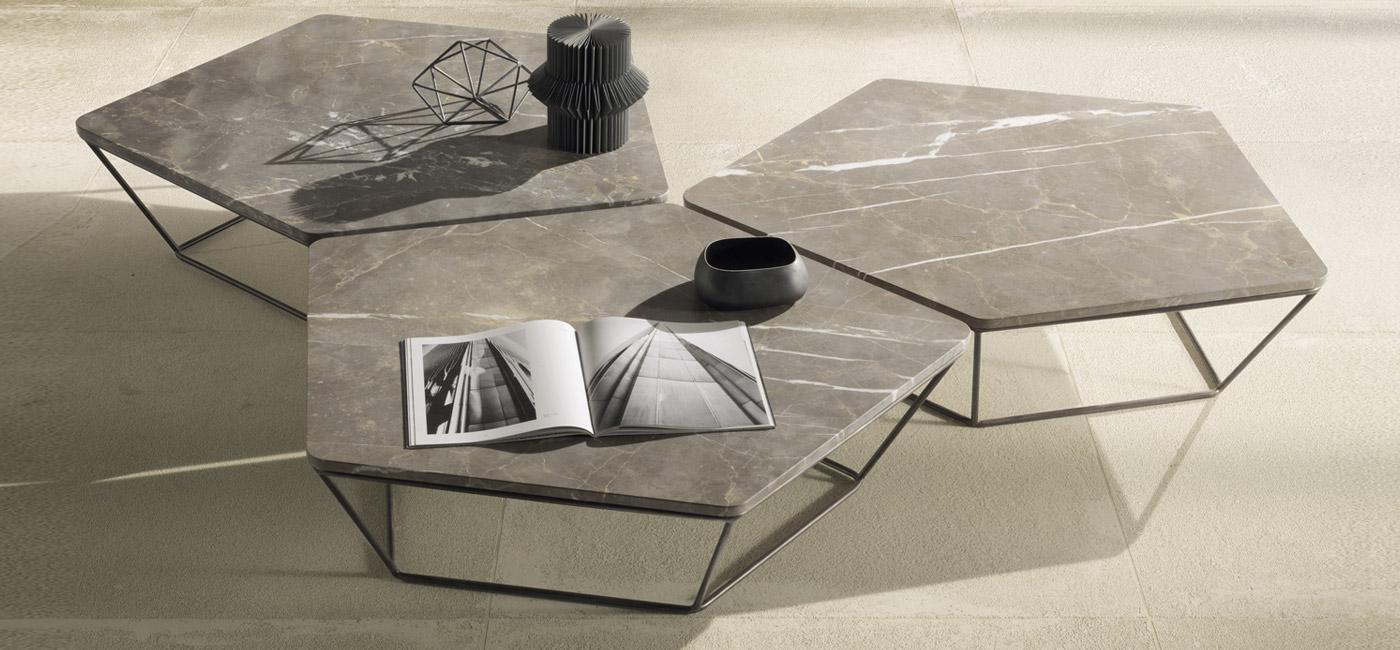 Low marble coffee table | Chocolat by Natuzzi Italia