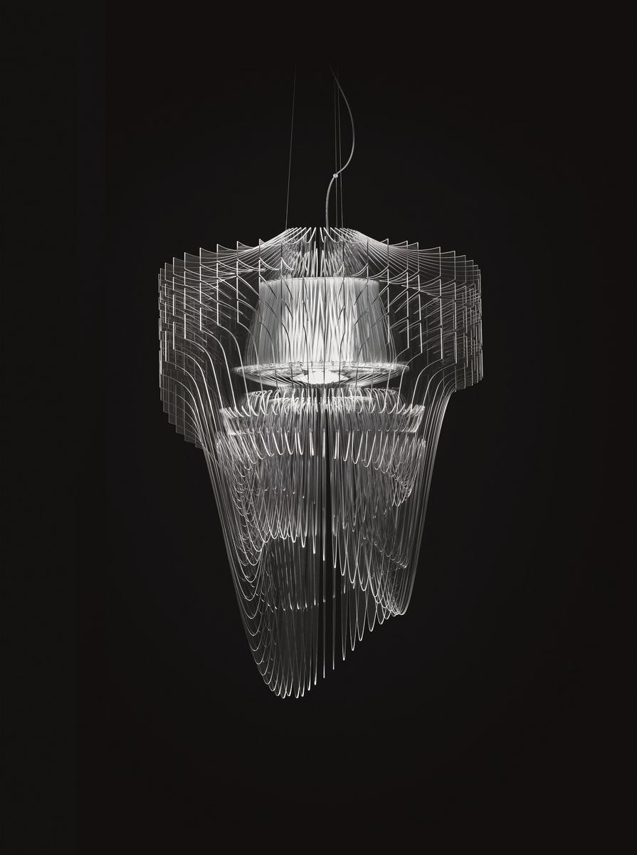 Cristalflex® / Lentiflex® LED pendant lamp | Aria Transparent by Slamp