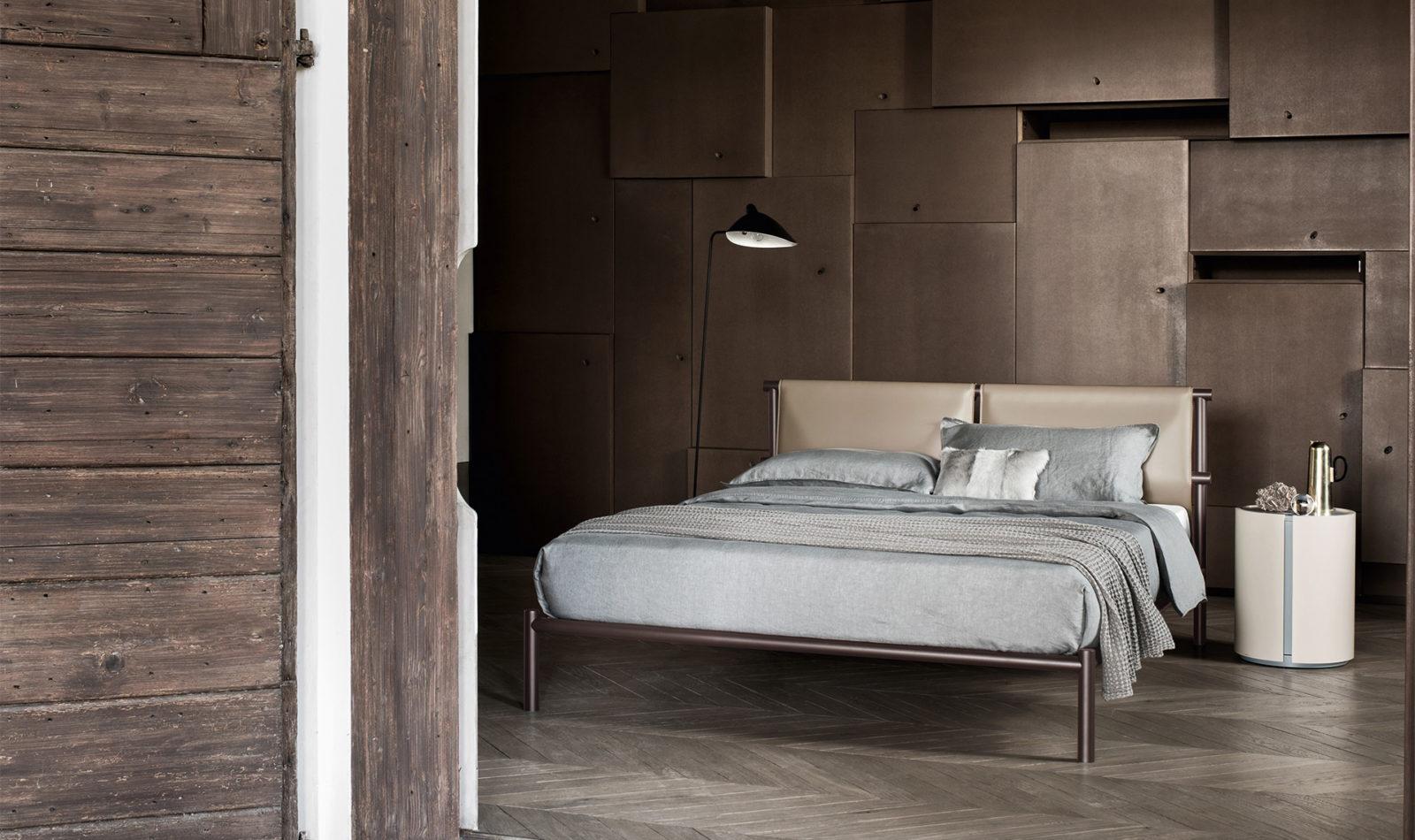 Leather bed with removable cover | Jetty by ALF Dafre