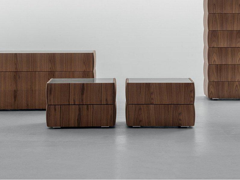 Rectangular MDF bedside table with drawers | Venice Night by Tonin Casa