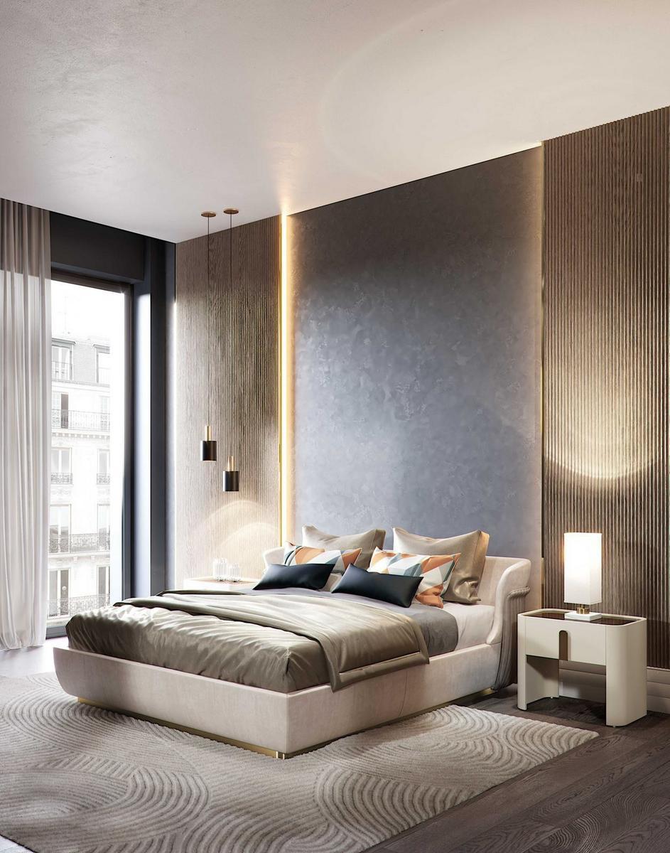 Rectangular wooden bedside table with drawers | Eden Xl by Capital Collection