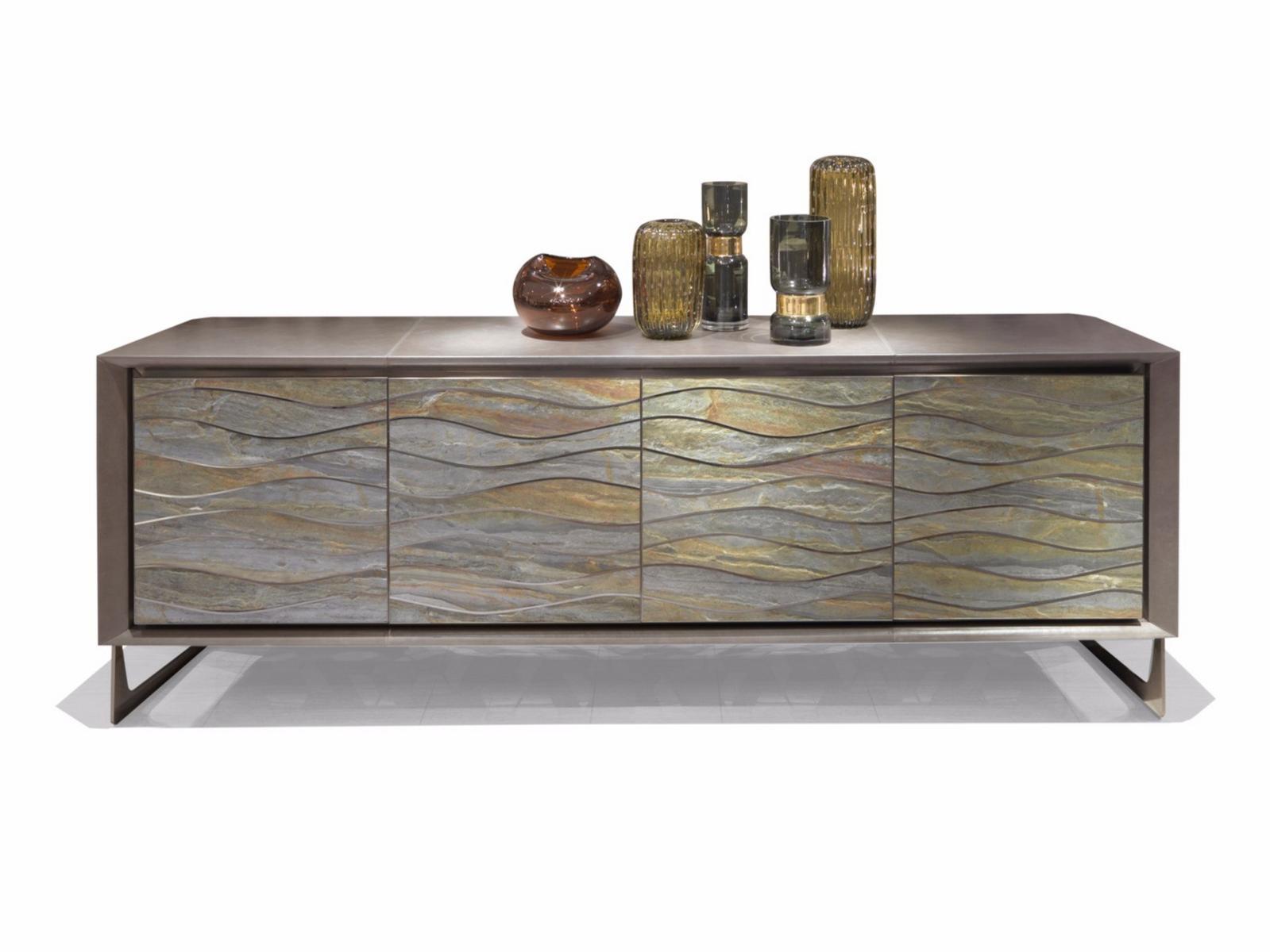 Metal sideboard with doors | Azimut by Visionnair