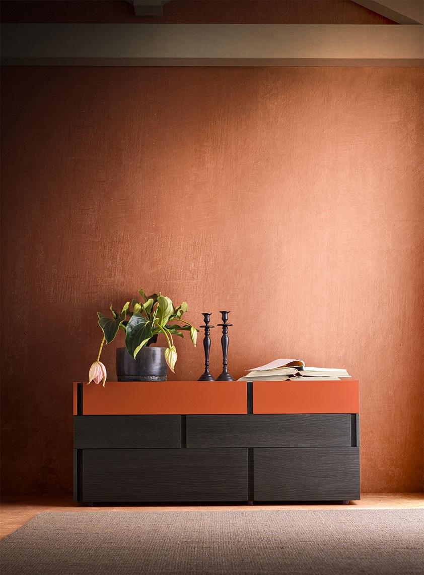 Rectangular lacquered chest of drawers with integrated handles | Da-Do system by ALF Dafre