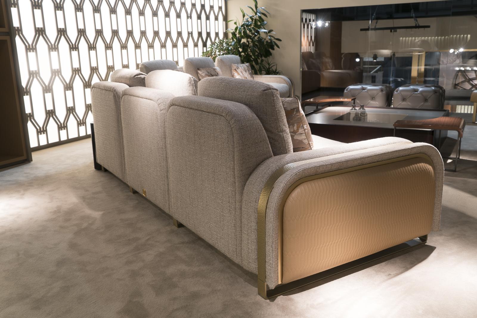 Sectional fabric sofa | Wave by Bruno Zampa