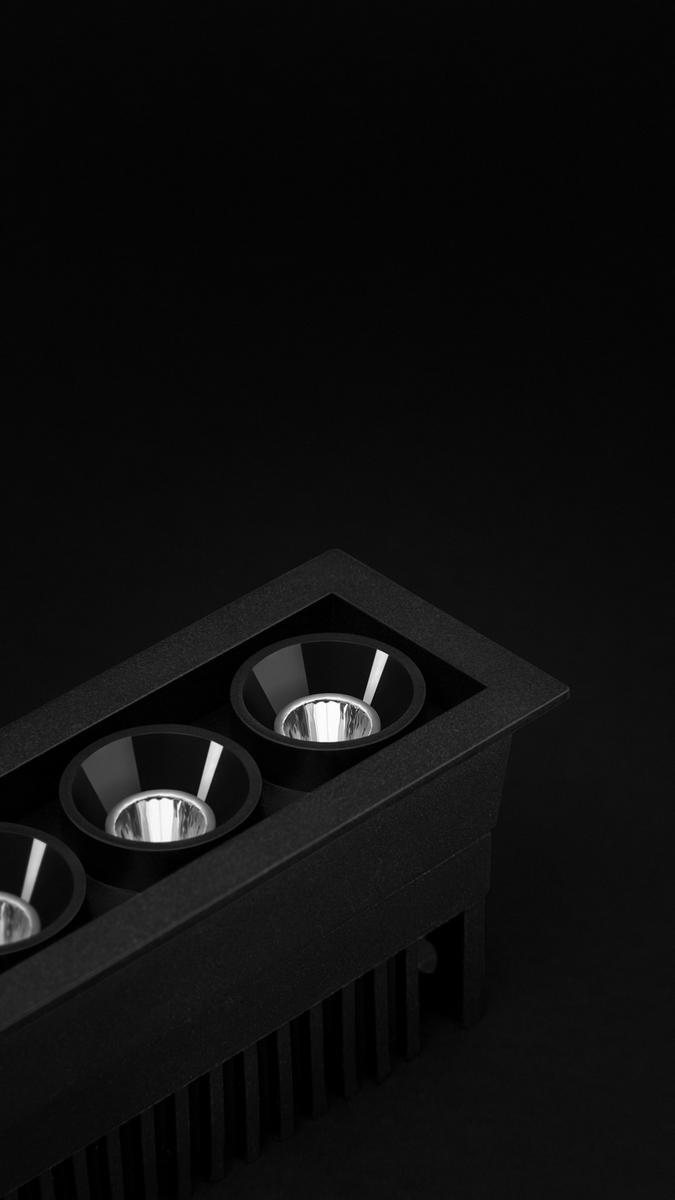 LED multiple recessed aluminium spotlight |  by Arkoslight