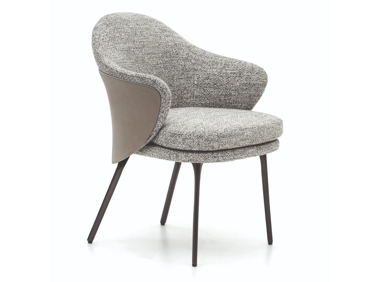 Fabric easy chair with armrests | Angie by Minotti