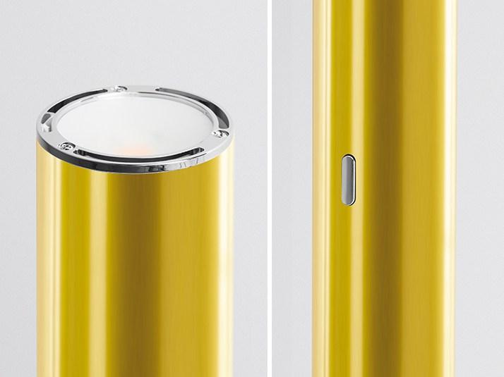 LED indirect light aluminium floor lamp with dimmer | Ilio by Artemide