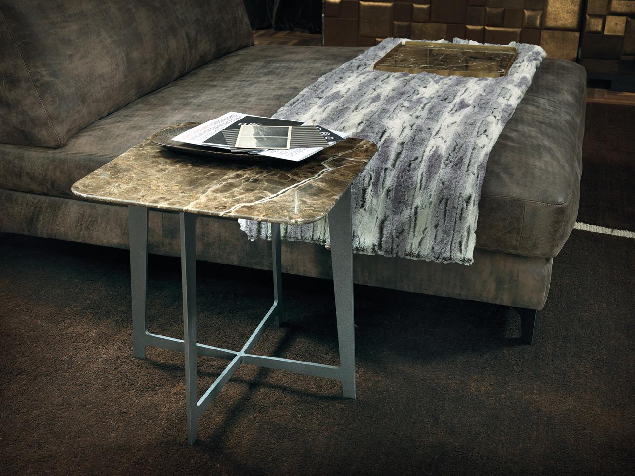 Square marble coffee table for living room | B Series by Borzalino