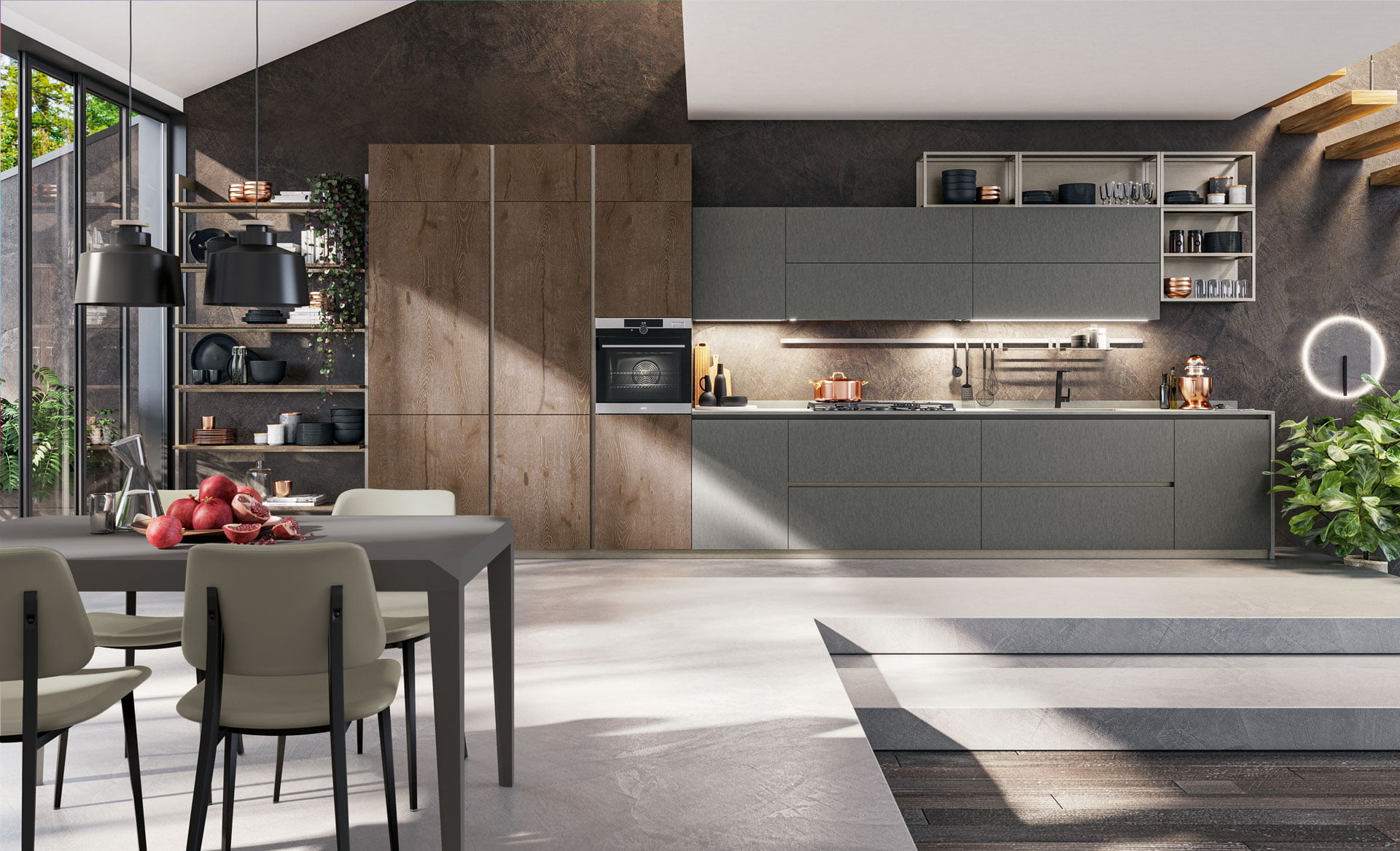 Kitchen without handles Lube Cucine Oltre
