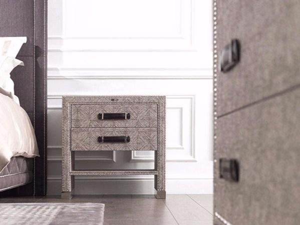 Fabric bedside table with drawers | Hamilton by Gianfranco Ferre Home