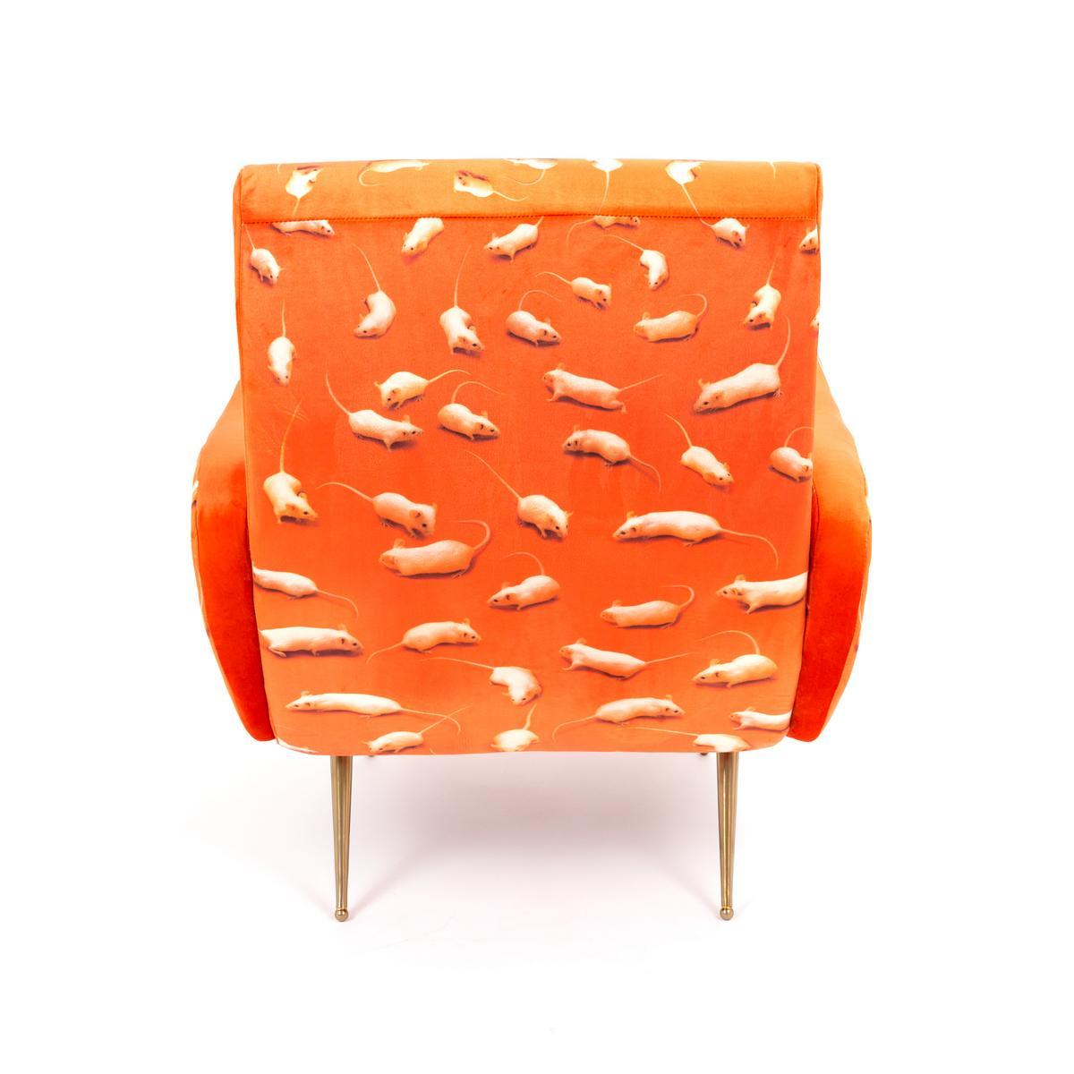 Fabric armchair with armrests | Kitten by Seletti