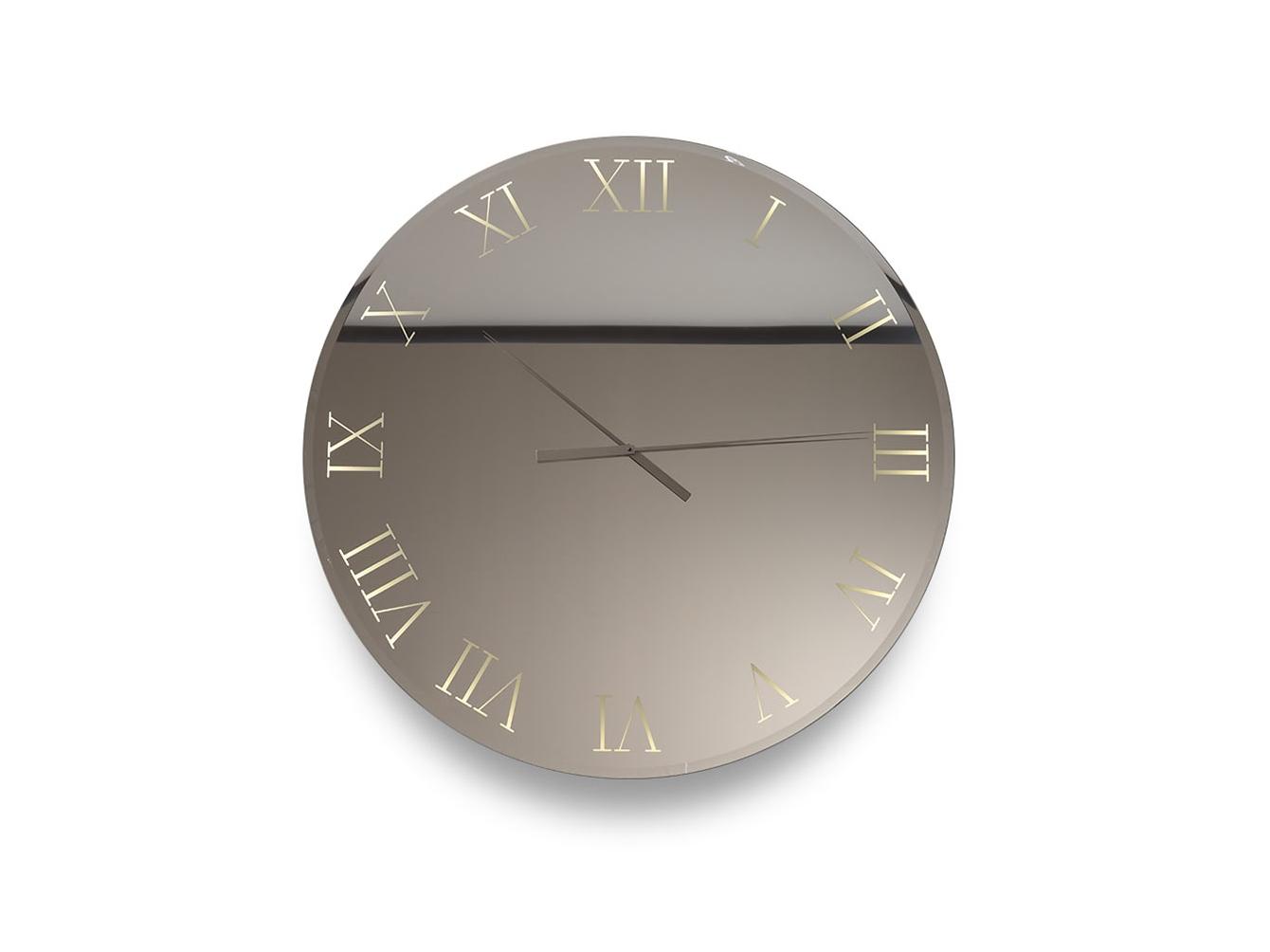Mirror / clock | Titanium by Reflex