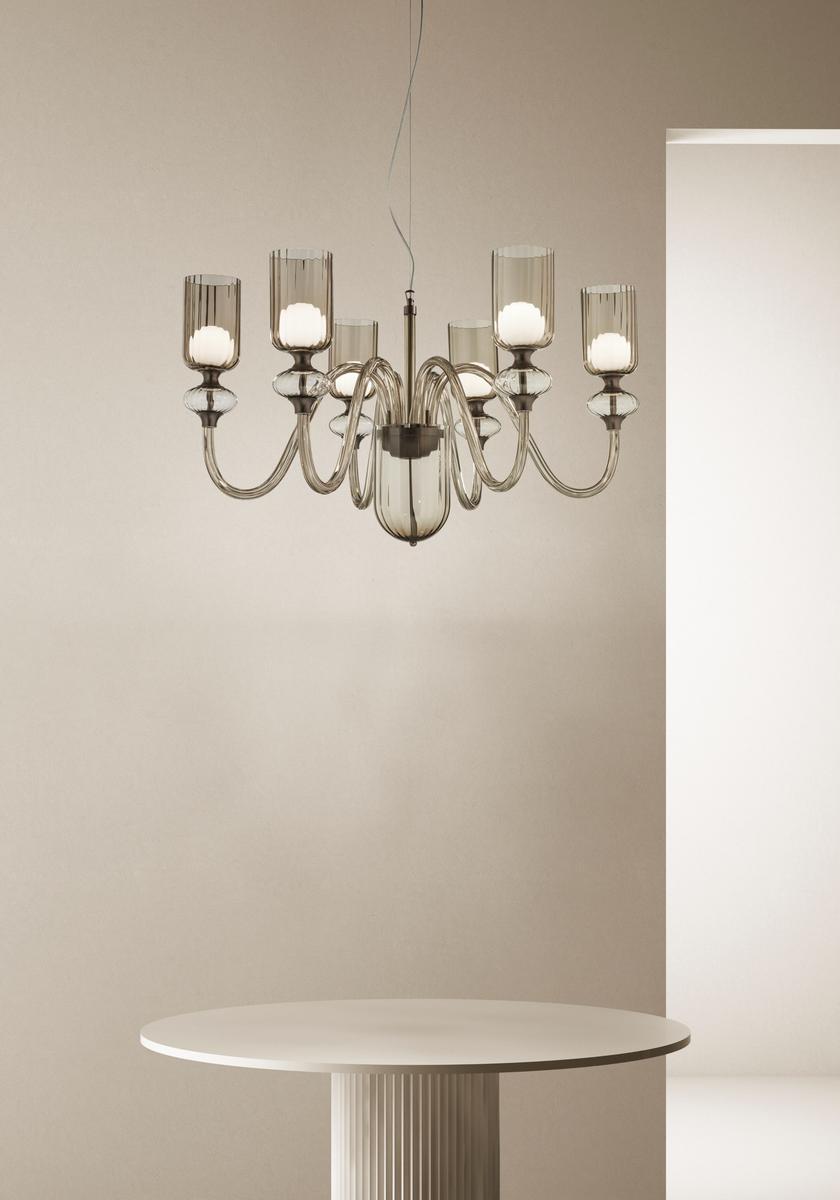 Blown glass chandelier | Candel by Sylcom