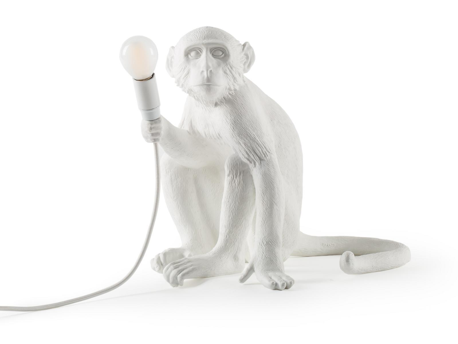 LED resin table lamp | The Monkey Lamp Sitting by Seletti
