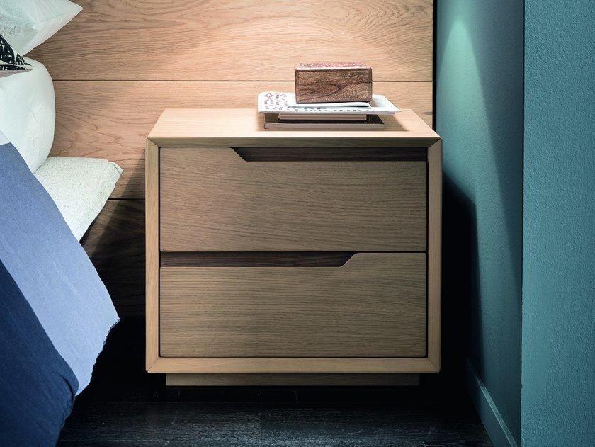 Oak bedside table with drawers | Fast by Altacorte