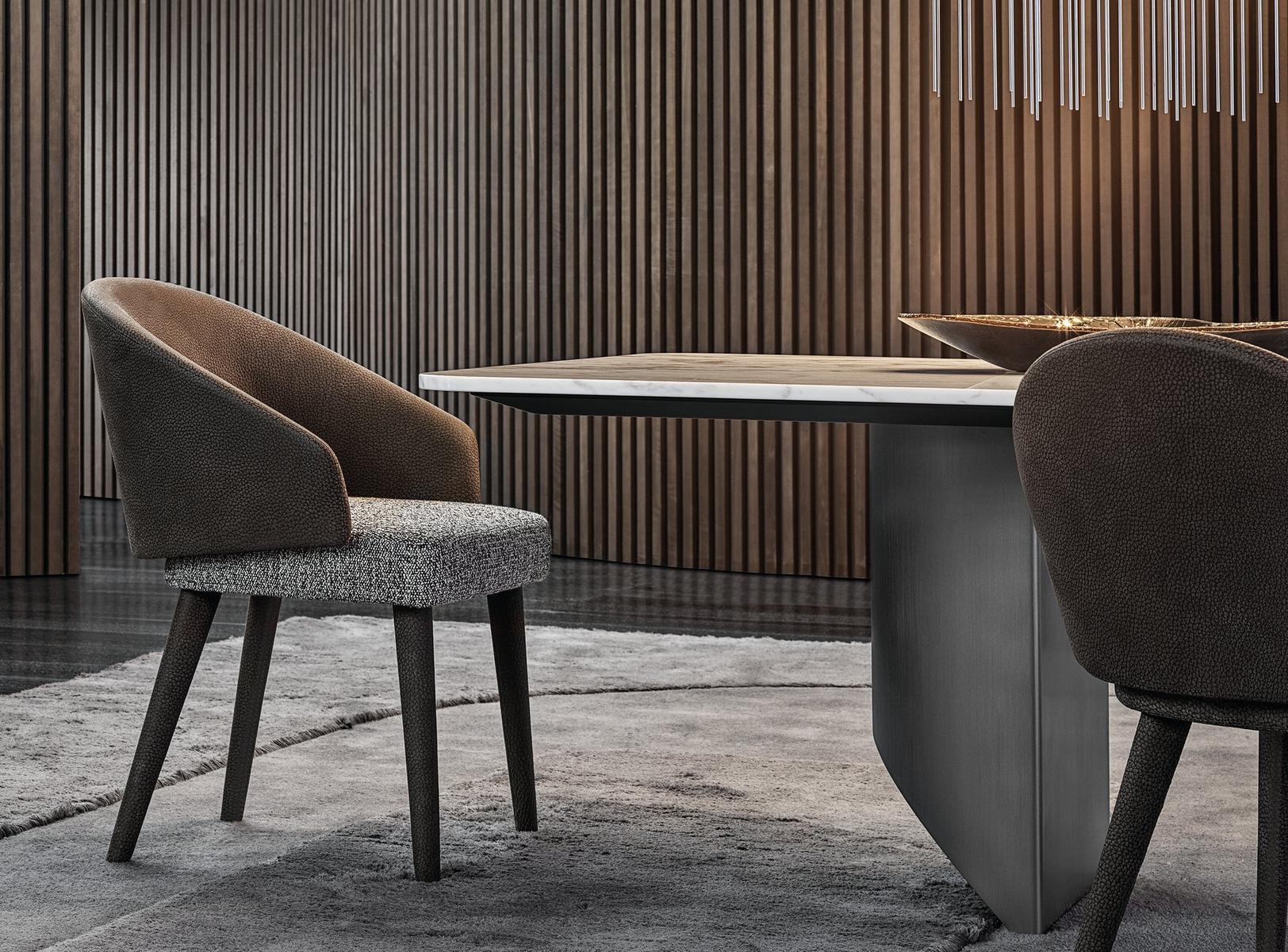 Upholstered chair with armrests | Lawson by Minotti