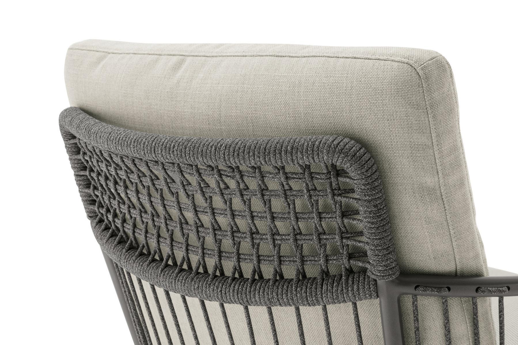 Fabric and aluminium garden armchair with armrests | 271 Yoko by Rolf Benz