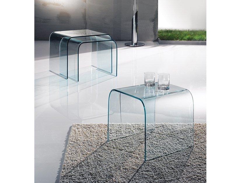 Rectangular glass high side table | 5000 by Reflex