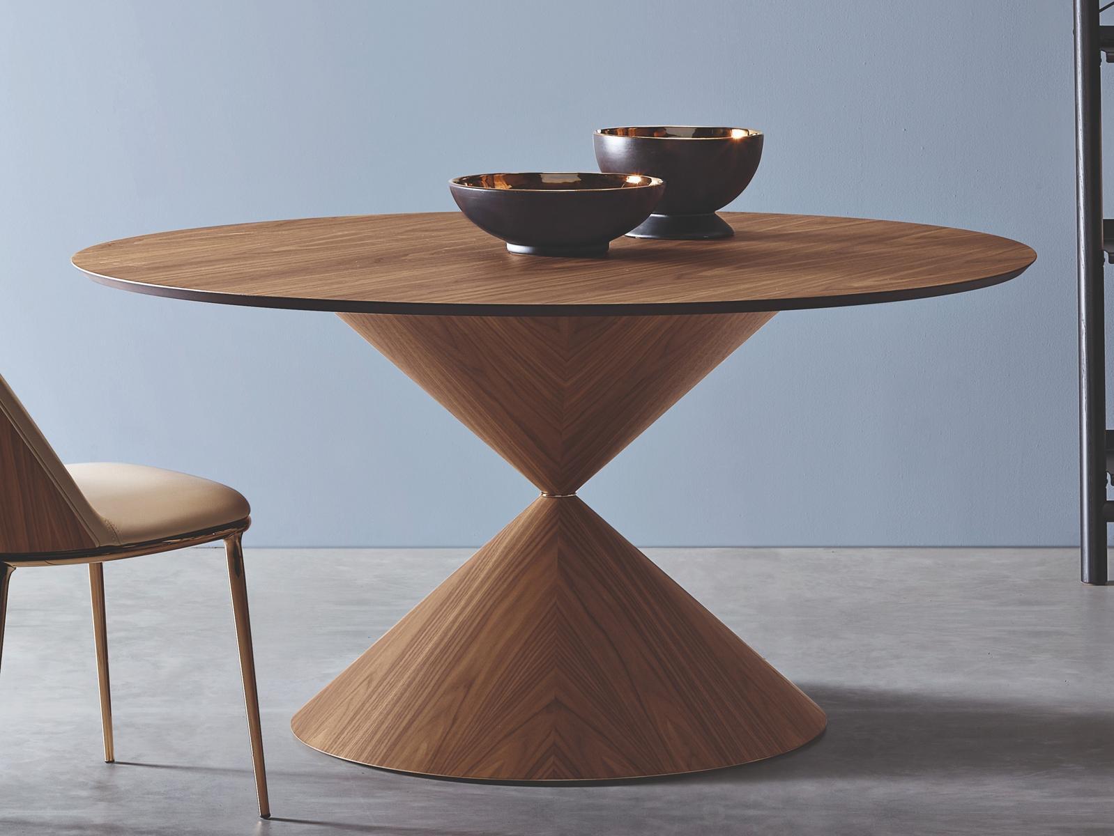 Round wooden table | Clessidra by Midj