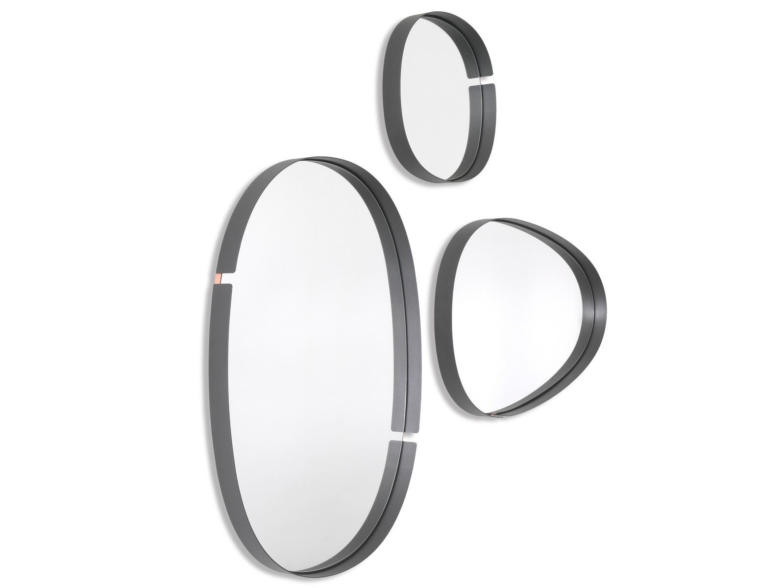 Wall-mounted framed metal mirror | Lumiere by Riflessi
