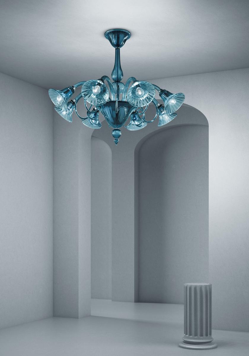 Blown glass chandelier | Venier by Sylcom